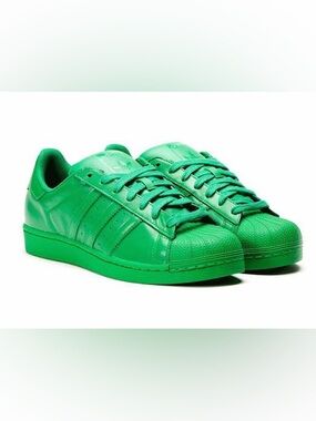Adidas classic superstars Pharrell Williams collab Green sneakers